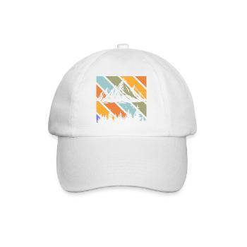 Hiking Mountain Trail Backpacking Outdoors Poaching - Baseball Cap - white/white - Front