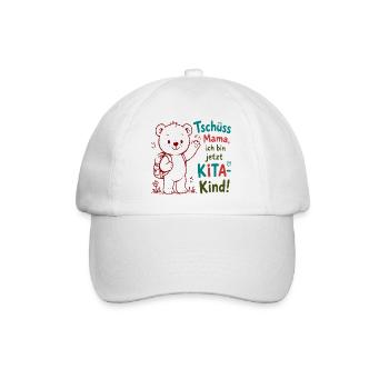 Kita Abschied Bär - Baseballkappe - Weiß/Weiß - Vorne