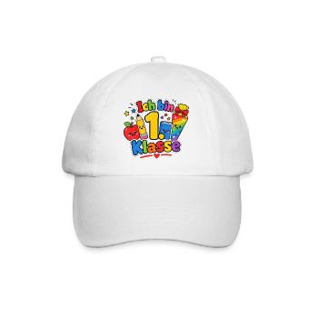 1. Klasse Schulkind Schulanfang - Baseballkappe - Weiß/Weiß - Vorne