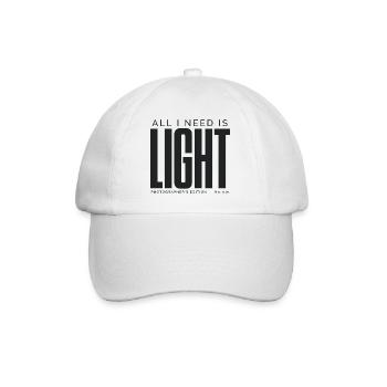 All I Need Is Light | Photographer's Edition - Baseball Cap - white/white - Front