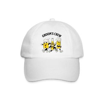 Groom Crew Beer - Baseball Cap - white/white - Front
