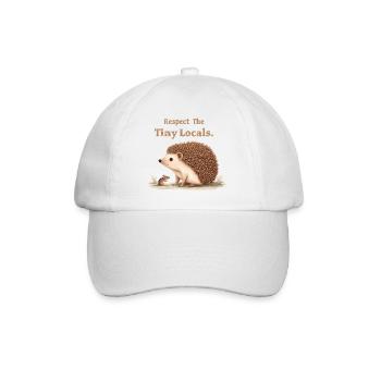 Respect The Tiny Locals Hedgehog Nature - Baseball Cap - white/white - Front