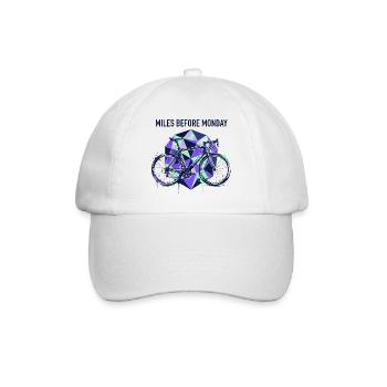 Wheels Before Monday Geometry - Baseball Cap - white/white - Front