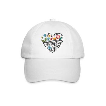 Flower Heart - Baseball Cap - white/white - Front