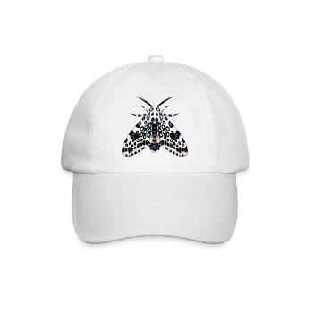 Giant Leopard Moth Hypercompe scribonia Cartoon - Baseball Cap - white/white - Front