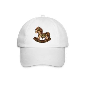 Poney de la forêt de conte de fées sur un cheval à bascule - Casquette classique - blanc/blanc - Devant