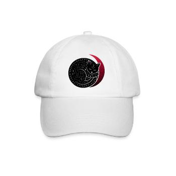 Moon Cat Constellation - Baseball Cap - white/white - Front