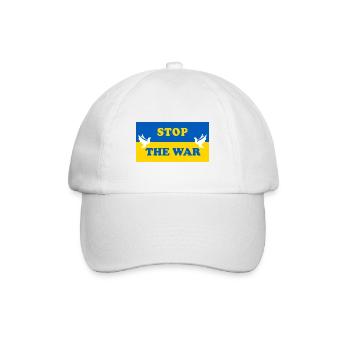 Stop The War Ukraine Krieg Russland Putin Frieden - Baseballkappe - Weiß/Weiß - Vorne