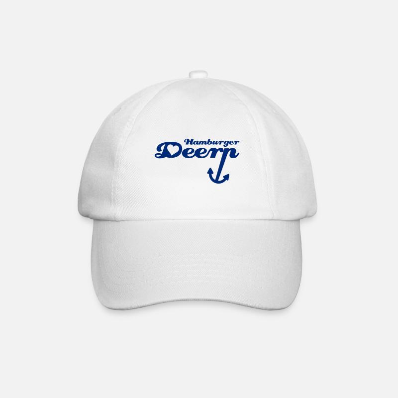 Hamburger Deern Herz - Baseballkappe - Weiß/Weiß