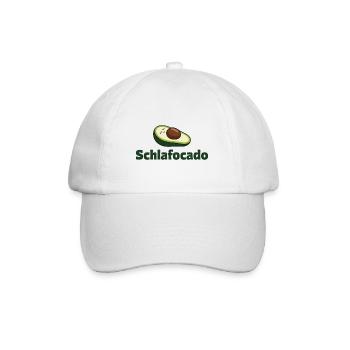 Schlafocado - Design d’avocat amusant - Casquette classique - blanc/blanc - Devant