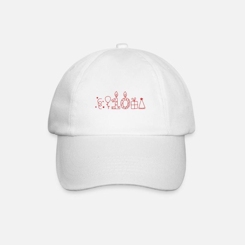 10 ans d'anniversaire - dix ans de joyeux anniversaire - Casquette classique - blanc/blanc