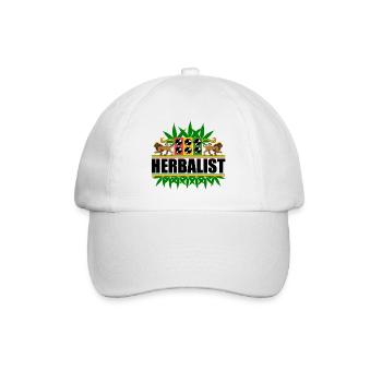 Herbalist Cannabis Reggae - Baseball Cap - white/white - Front