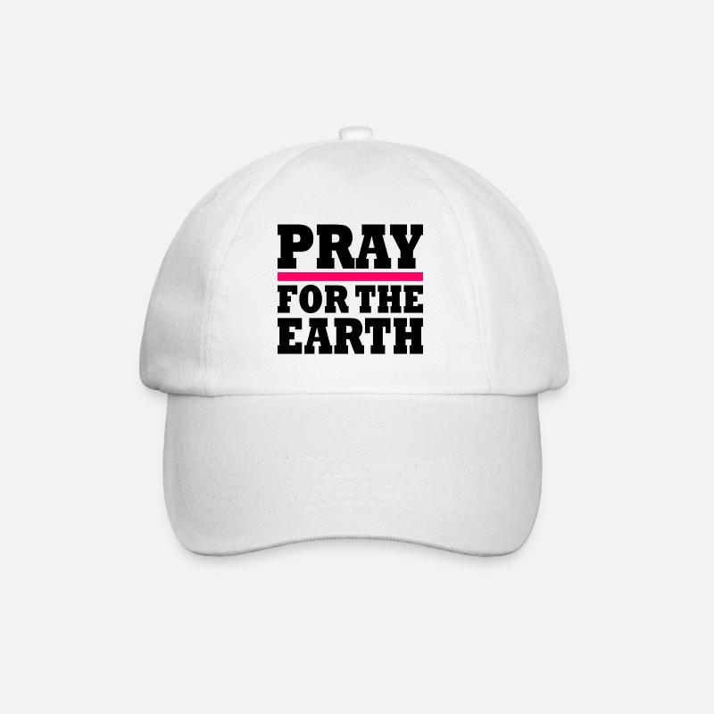 Pray for the earth - Baseball Cap - white/white
