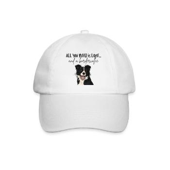 All you need is love and a bordercollie - Baseballkappe - Weiß/Weiß - Vorne