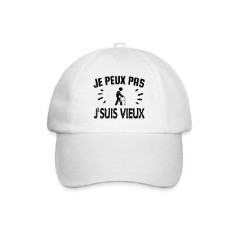 je peux pas je suis vieux - Casquette classique - blanc/blanc - Devant