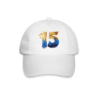 NR. 15 NUMMER 15 COOL 15. GEBURTSTAG - Baseballkappe - Weiß/Weiß - Vorne