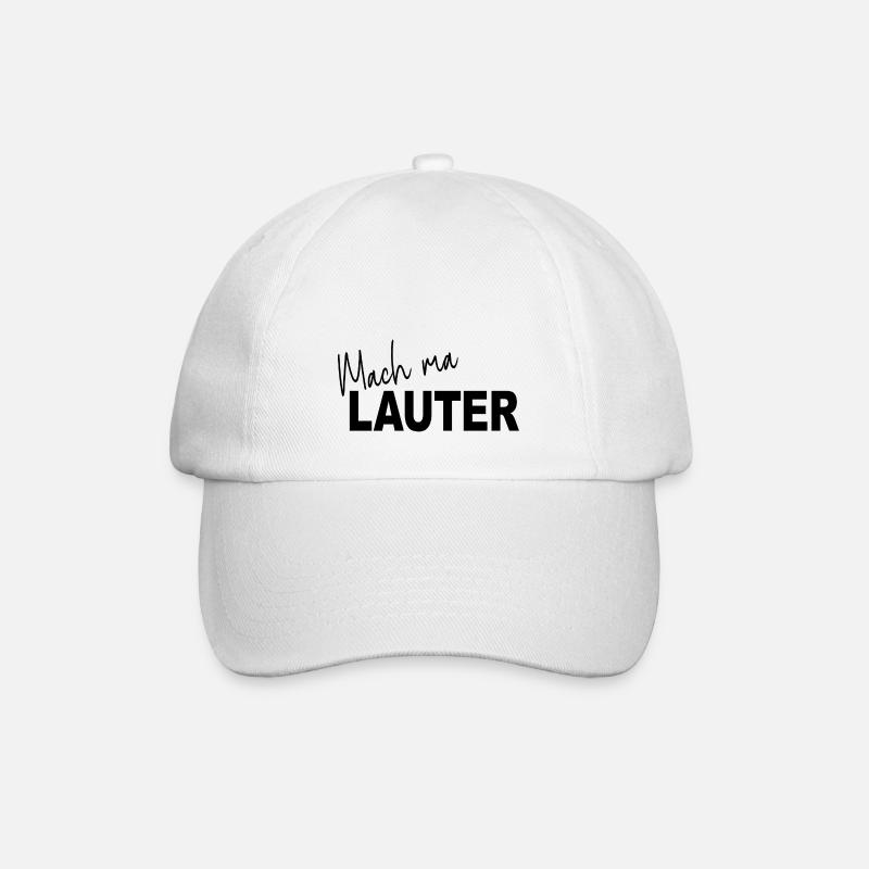 Mach Mal Lauter - auf hell - Baseballkappe - Weiß/Weiß