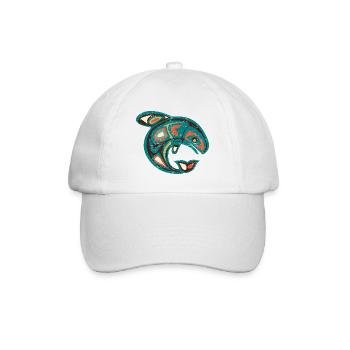Native American Totem ORCA Killer Whale 1 - Baseballkappe - Weiß/Weiß - Vorne