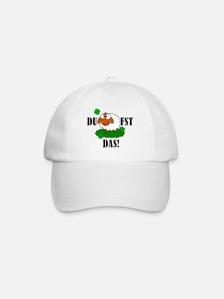 DU SCHAF FST DAS! - Baseballkappe - Weiß/Weiß