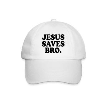 Jesus saves bro - Casquette classique - blanc/blanc - Devant
