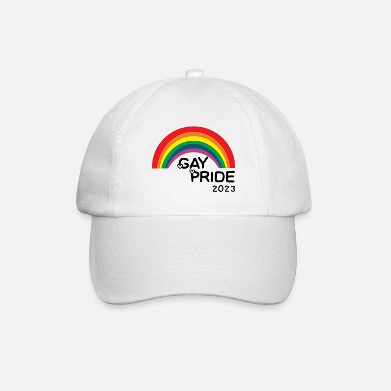 Gaypride 2023 Rainbow - Baseball Cap - white/white