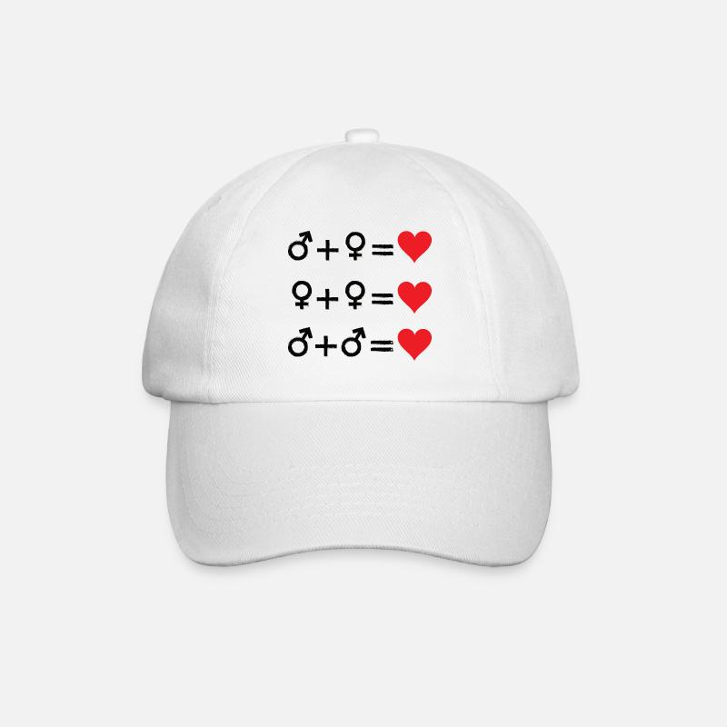 Love is love - Baseballkappe - Weiß/Weiß