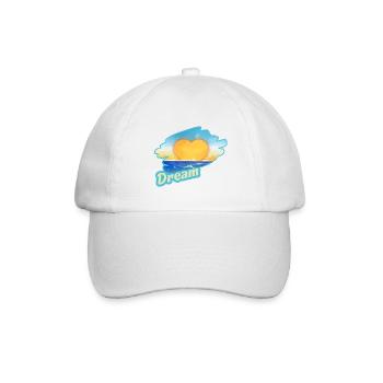 Sunset by the sea in heart shape - Baseball Cap - white/white - Front