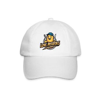 Funny Potato with Baseball Cap Vegan Vegetarian - Baseball Cap - white/white - Front