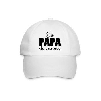 elu papa de l'annee | cadeau fête des pères - Casquette classique - blanc/blanc - Devant