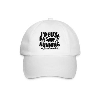 Je Peux Pas J'ai Running Et Je Suis Motivé - Casquette classique - blanc/blanc - Devant
