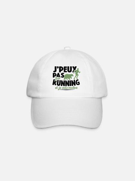 Je Peux Pas J'ai Running Et Je Suis Motivé - Casquette classique - blanc/blanc