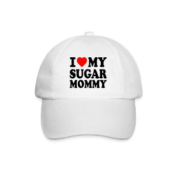 I love my Sugar mommy - Baseballkappe - Weiß/Weiß - Vorne