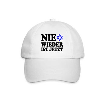 Nie wieder ist jetzt - Baseballkappe - Weiß/Weiß - Vorne