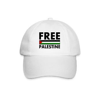 Free palestine - Casquette classique - blanc/blanc - Devant