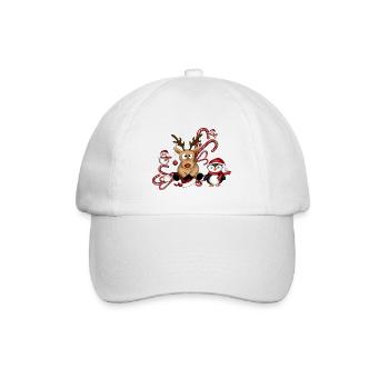 Reindeer penguin snowmen - Baseball Cap - white/white - Front