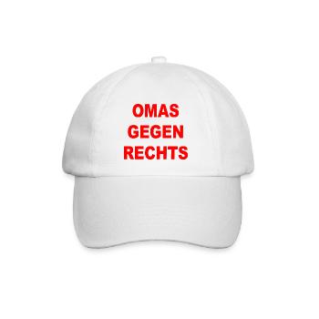 omas gegen rechts - Baseballkappe - Weiß/Weiß - Vorne