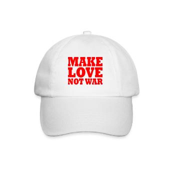 Make love not war - Baseball Cap - white/white - Front