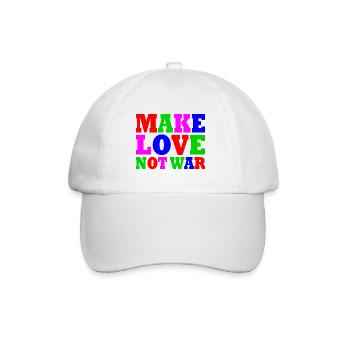 Make love not war - Baseball Cap - white/white - Front