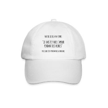 c'est important de la faire rire - Casquette classique - blanc/blanc - Devant
