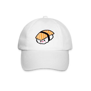 Lachs Nigiri Sashimi Kawaii Sushi - Baseballkappe - Weiß/Weiß - Vorne