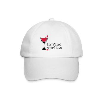 In Vino Veritas / Latein / Im Wein liegt die - Baseballkappe - Weiß/Weiß - Vorne