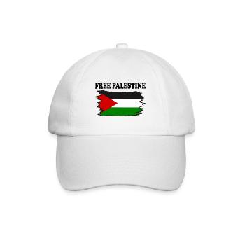 Free palestine - Casquette classique - blanc/blanc - Devant