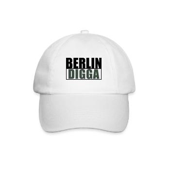 Berlin Digga Freshes Design deiner Lieblingsstadt - Baseballkappe - Weiß/Weiß - Vorne