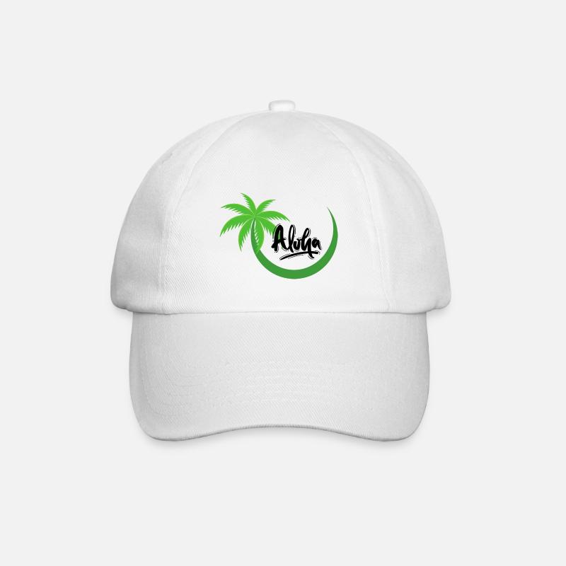 Aloha Palm - Baseball Cap - white/white