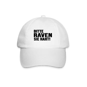 Rave Beats Techno ballern hard Bass Raveland - Baseballkappe - Weiß/Weiß - Vorne