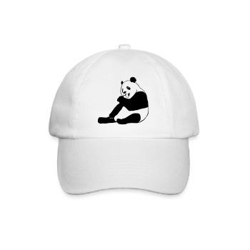 Panda - Pandas - Baseballkappe - Weiß/Weiß - Vorne