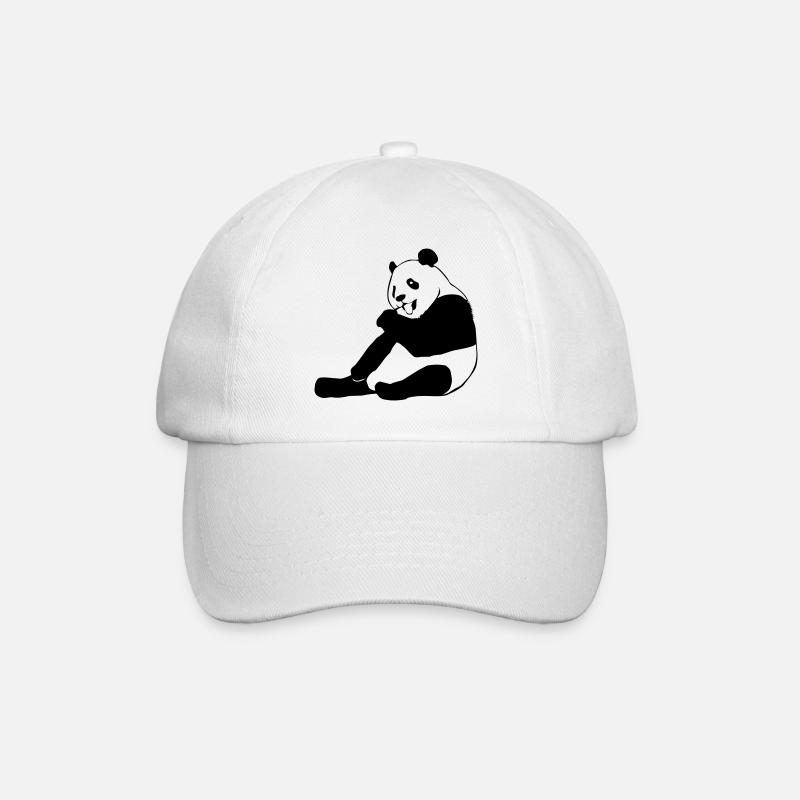 Panda - Pandas - Baseballkappe - Weiß/Weiß