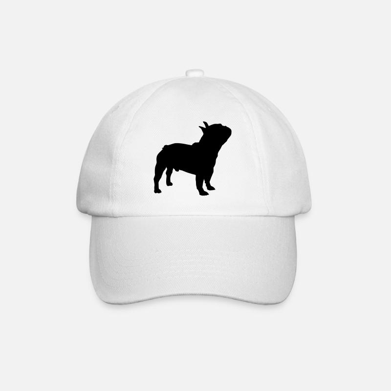 Französische Bulldogge - Baseballkappe - Weiß/Weiß