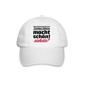 Traktor , Trecker , Trecker fahren (25) - Baseballkappe - Weiß/Weiß - Vorne
