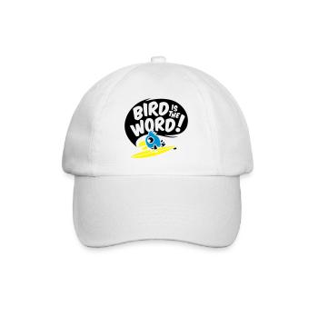surfing bird - bird is the word - surfin bird - Baseball Cap - white/white - Front
